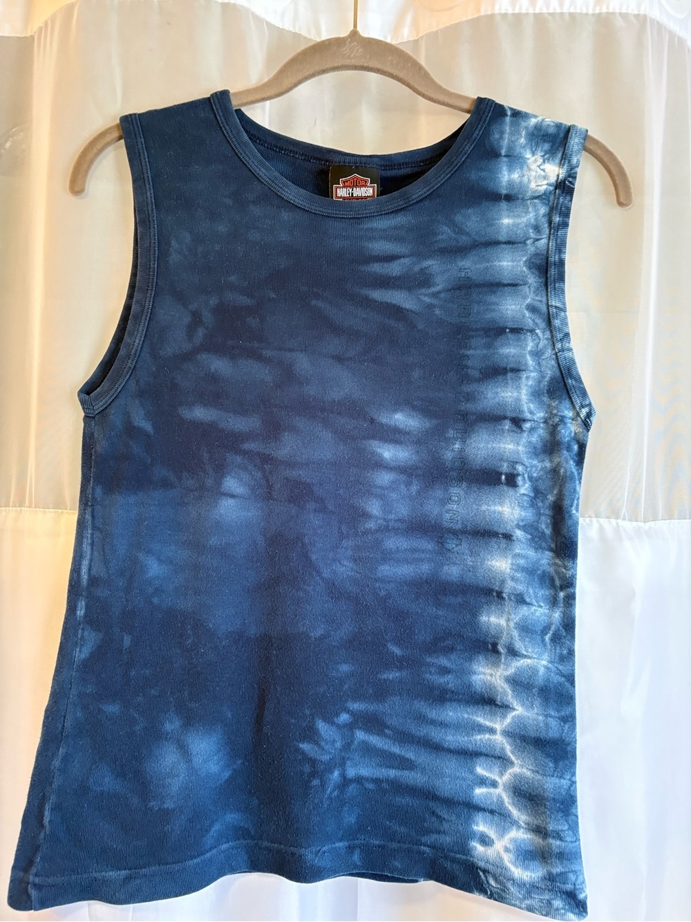 Vintage Harley Davidson Sleeveless Tie Dye Shirt